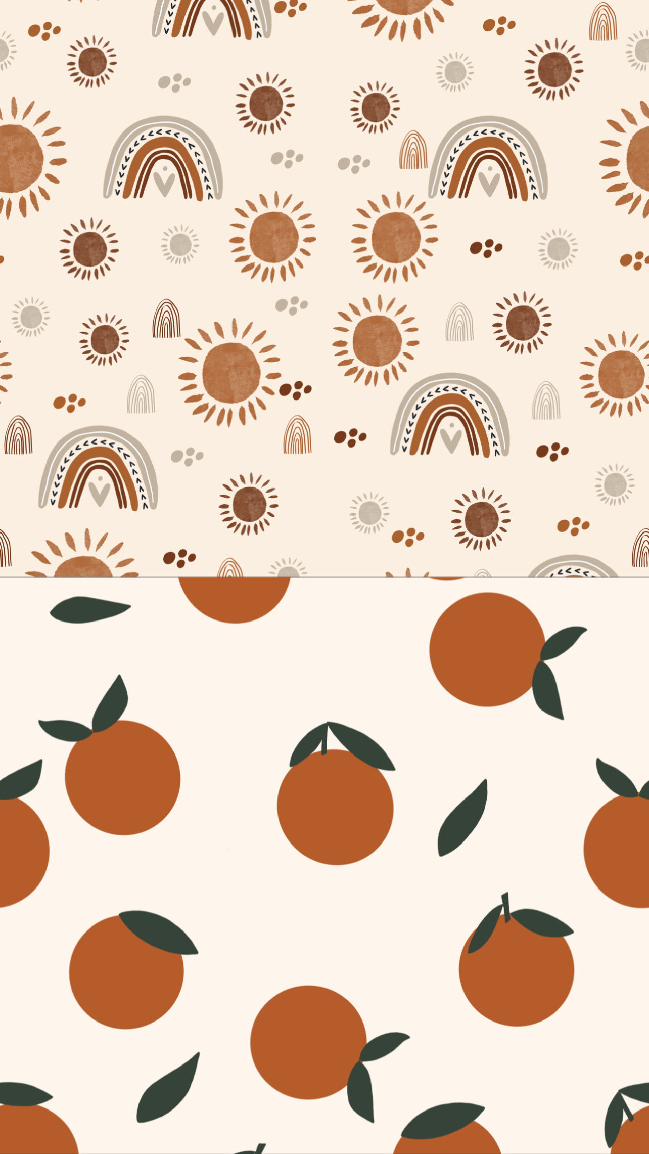 boho rainbows & oranges