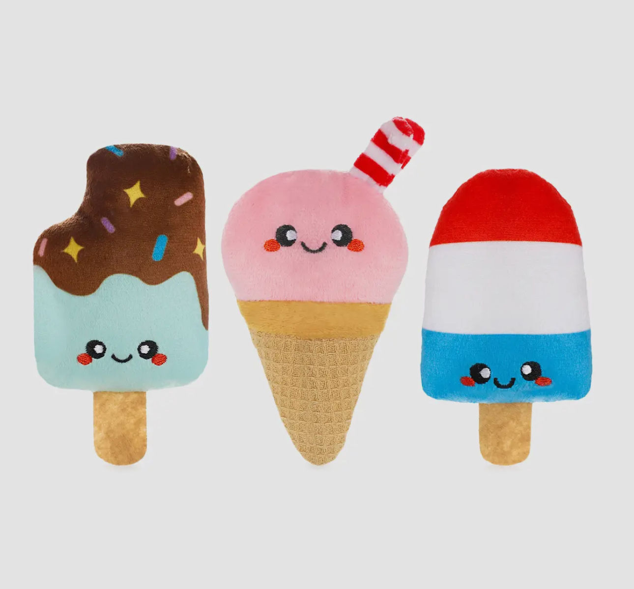 Hugsmart - Trio de peluches cornets & popsicle