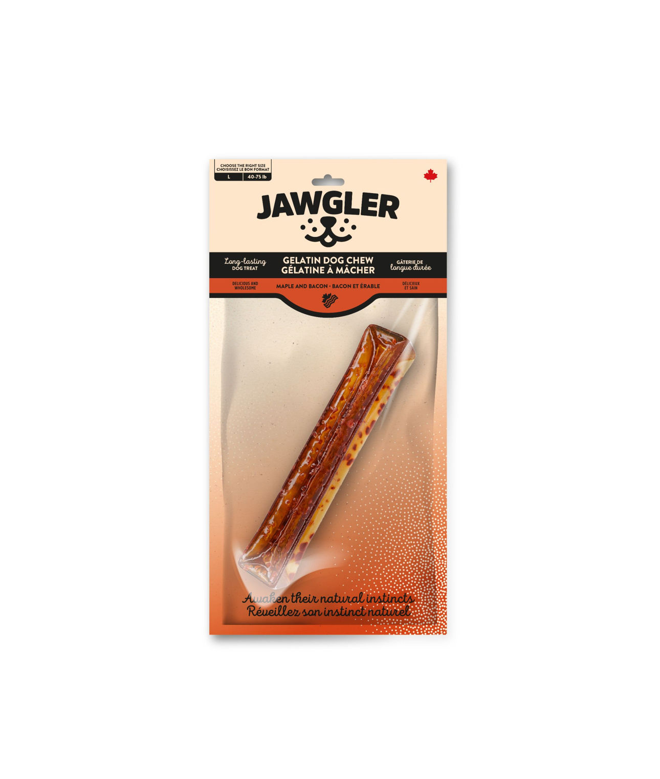 Jawgler - Gélatine à mâcher bacon & érable grand