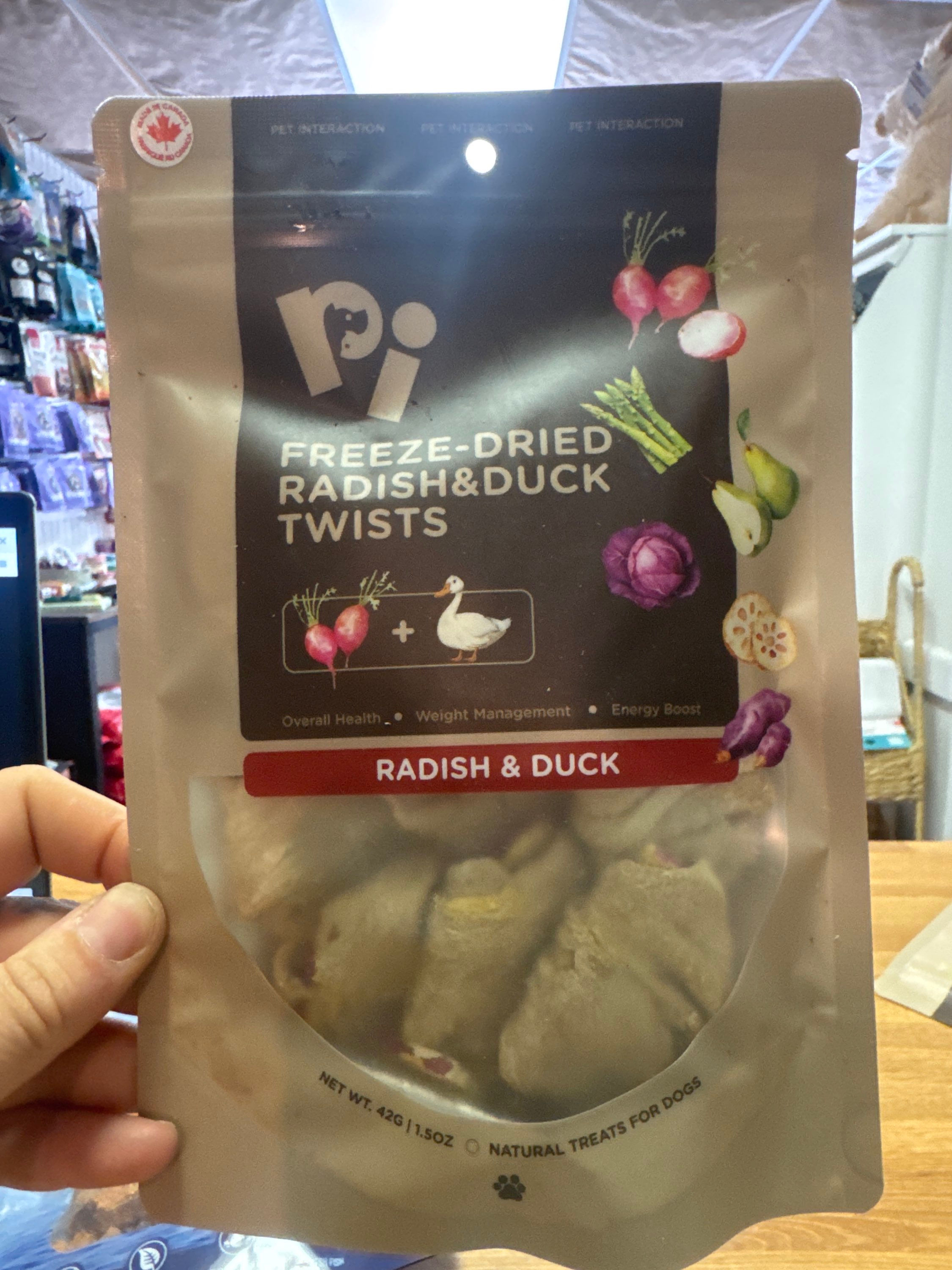 Radis enrobé de canard lyophilisé