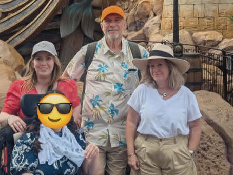 Josh and family at Orlando Studios, Florida