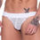 Miniatura: Cueca Jockstrap Arrastão Branca Sem Forro