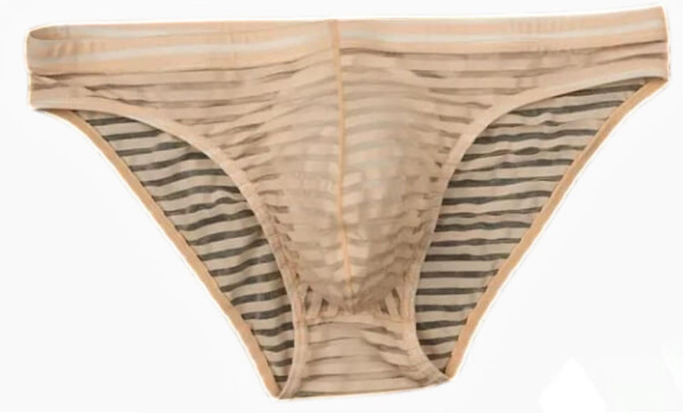 Miniatura: Cuecas Masculinas Slip Transparente Listradas