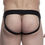 Miniatura: Cueca Jockstrap Arrastão Preto Sem Forro