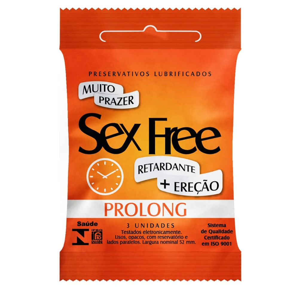 Preservativo Lubrificado Sex Free - Prolong
