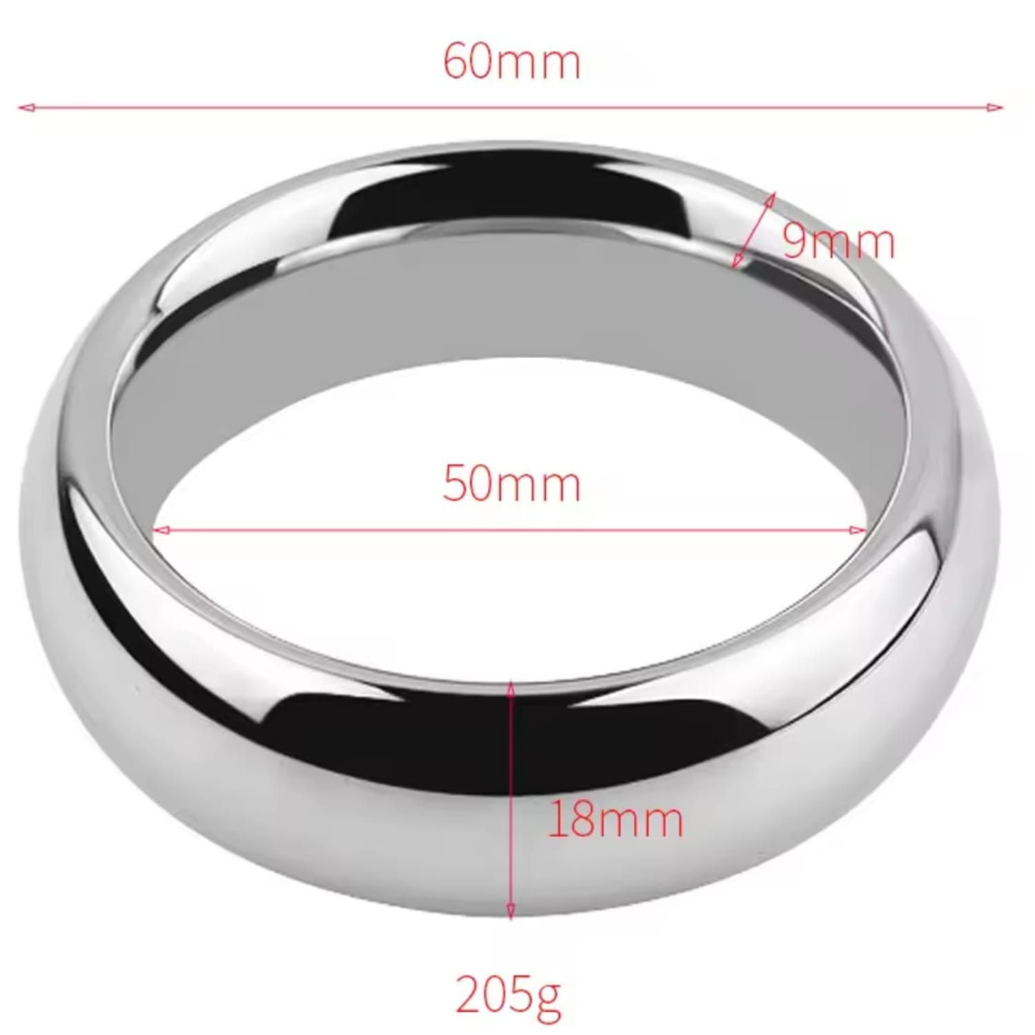 Anel Peniano Aço Metal 05cm