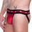 Miniatura: Cueca Jockstrap Cirré Vermelho Com Elástico Duplo