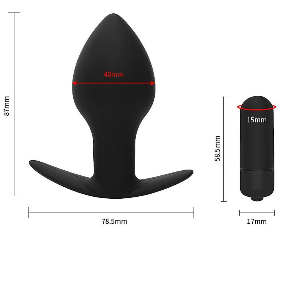 Miniatura: Plug Anal Com Vibrador - Bateria Lr44 - 8,7x4,0 - Si