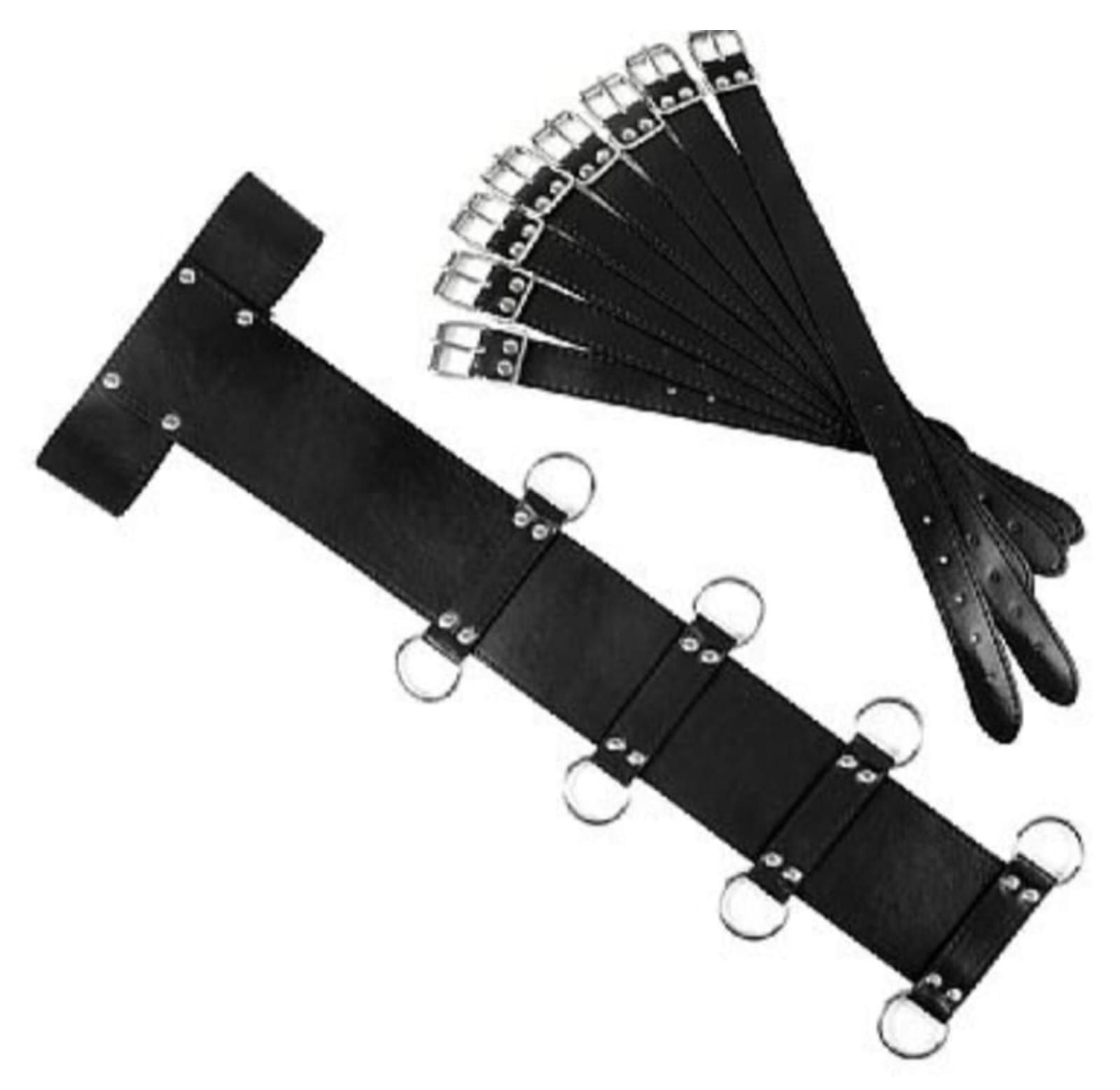 Kit de Algema com Coleira Sado - SI: Cor: Preto;