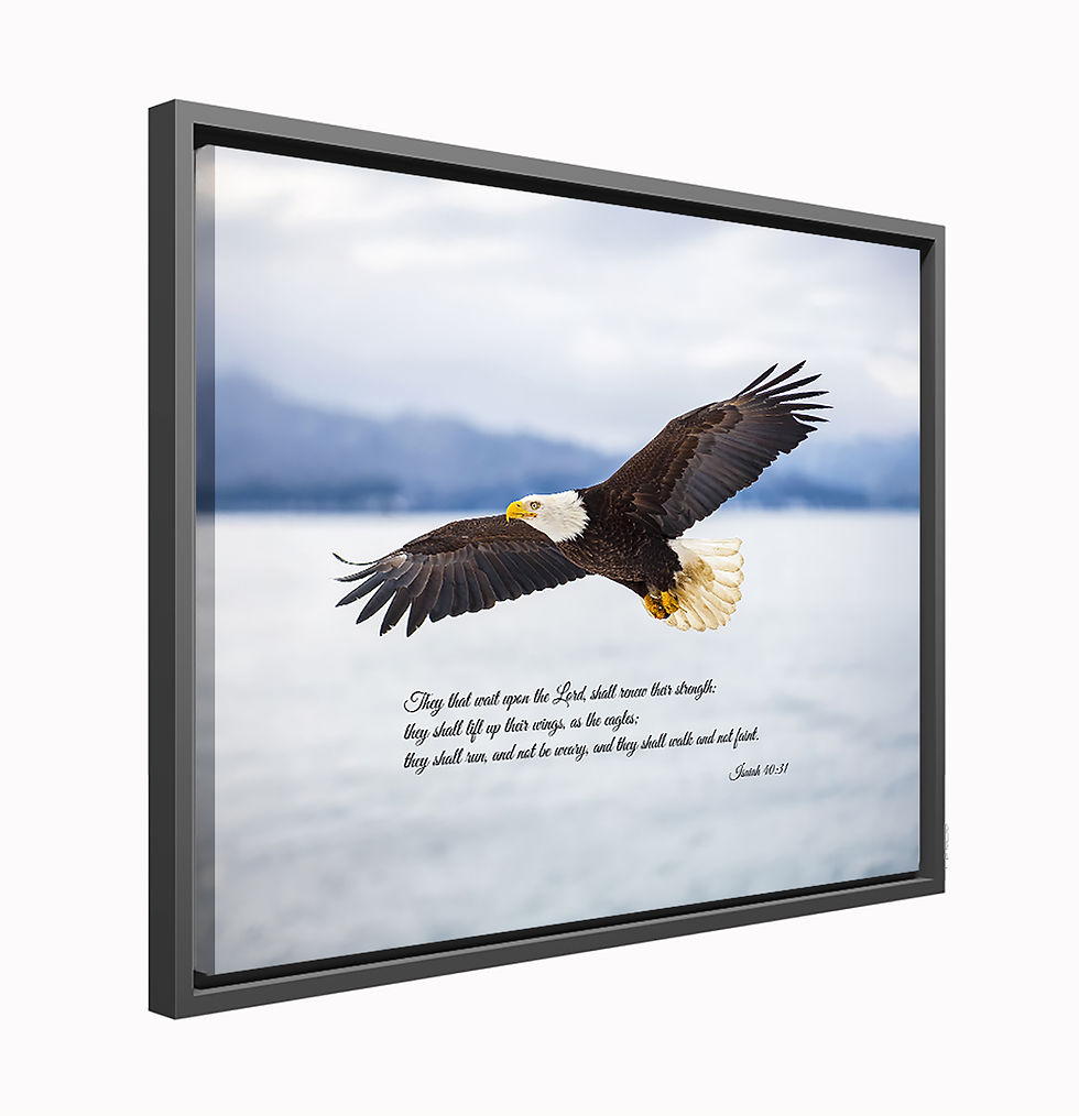 Thumbnail: "They That Wait Upon The Lord" Framed Canvas
