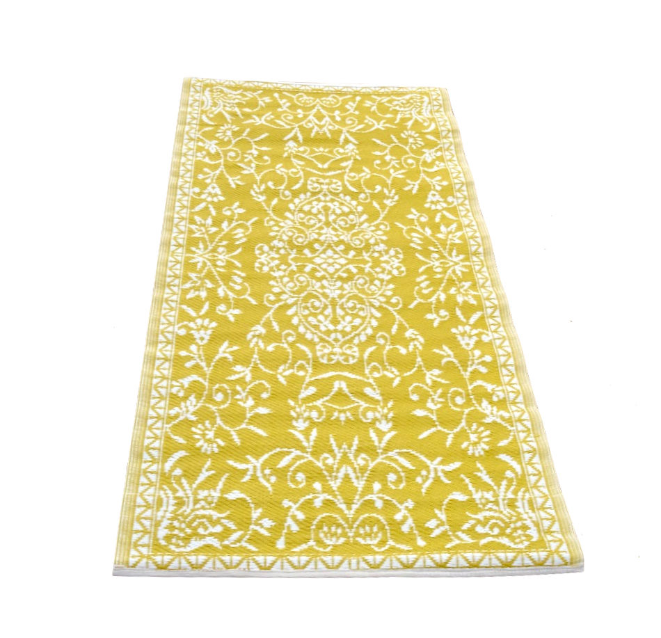 plastic vloerkleed 90x180cm oker geel