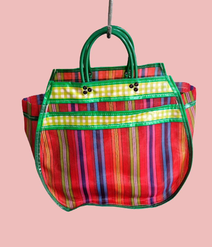 Nylon shopper S Mex rood