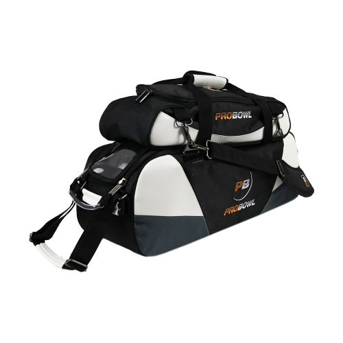 PROBOWL DELUXE 3-BALL TOTE W/ SHOE BAG BLACK/CARBON WHITE