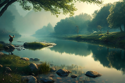 narcissus-looking-at-himself-in-the-river-water-on-the-bank-of-the-river-looking-at-the-im