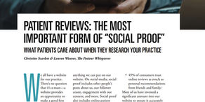 Patient Reviews: The Most Important Form of "Social Proof"