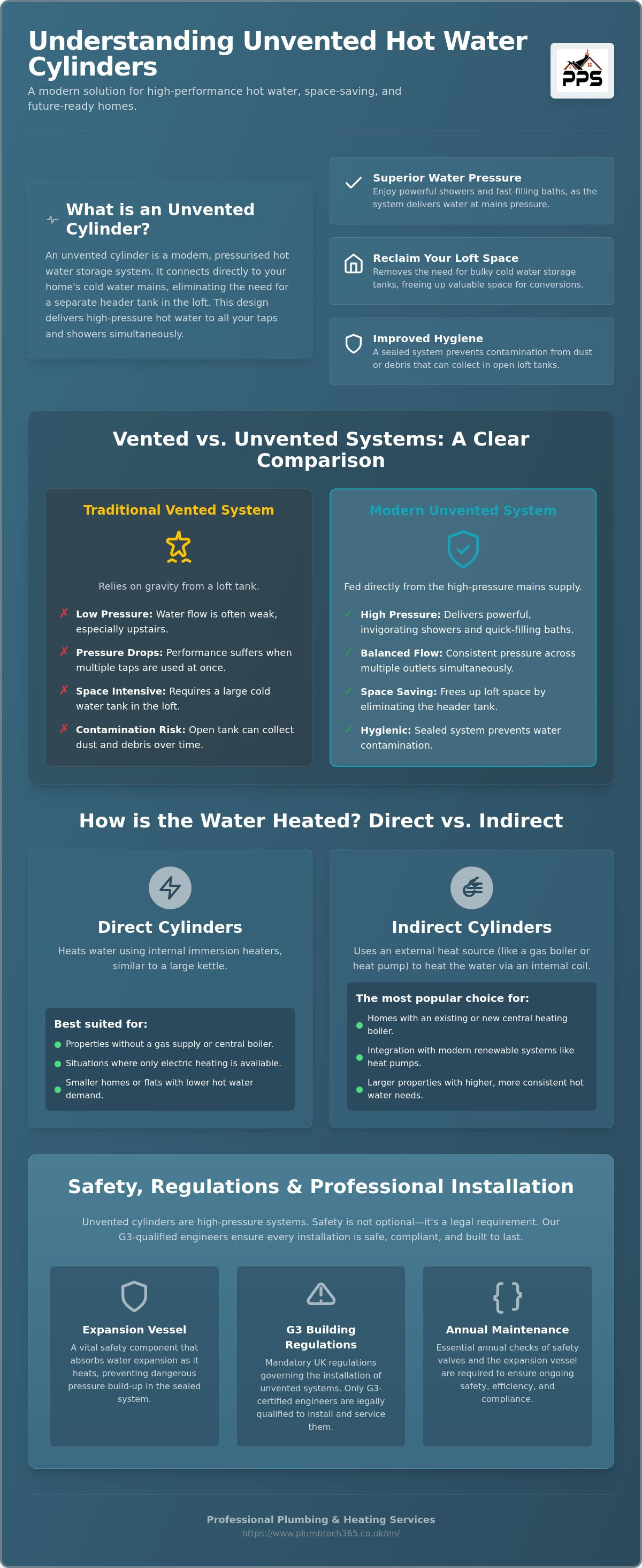 Unvented Hot Water Cylinders