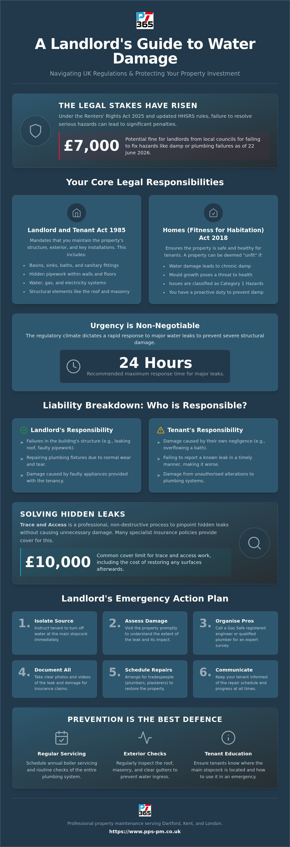 Landlord responsibilities for water damage UK