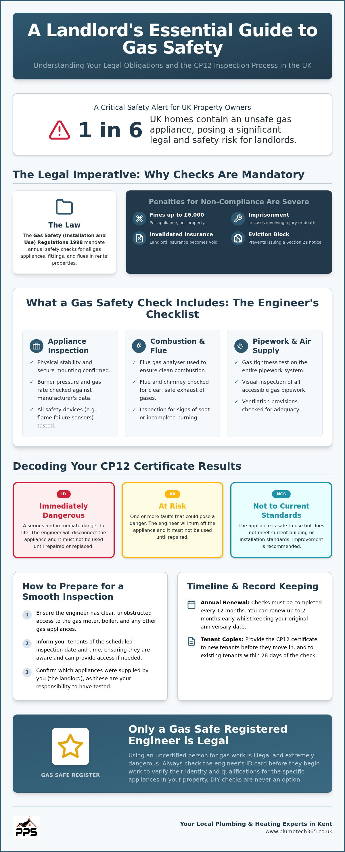 What does a landlord gas safety check include