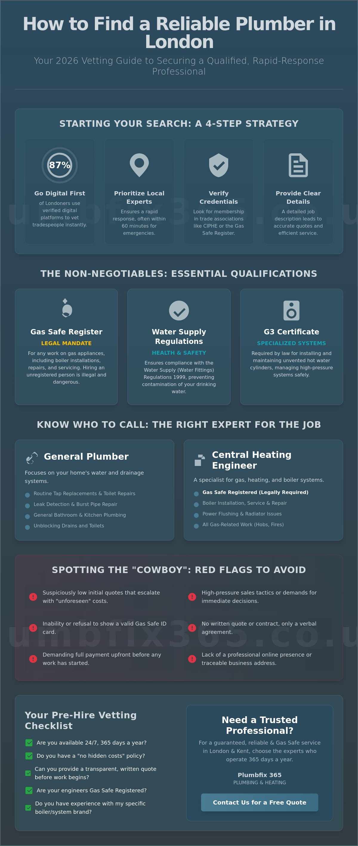 How to find a reliable plumber in London