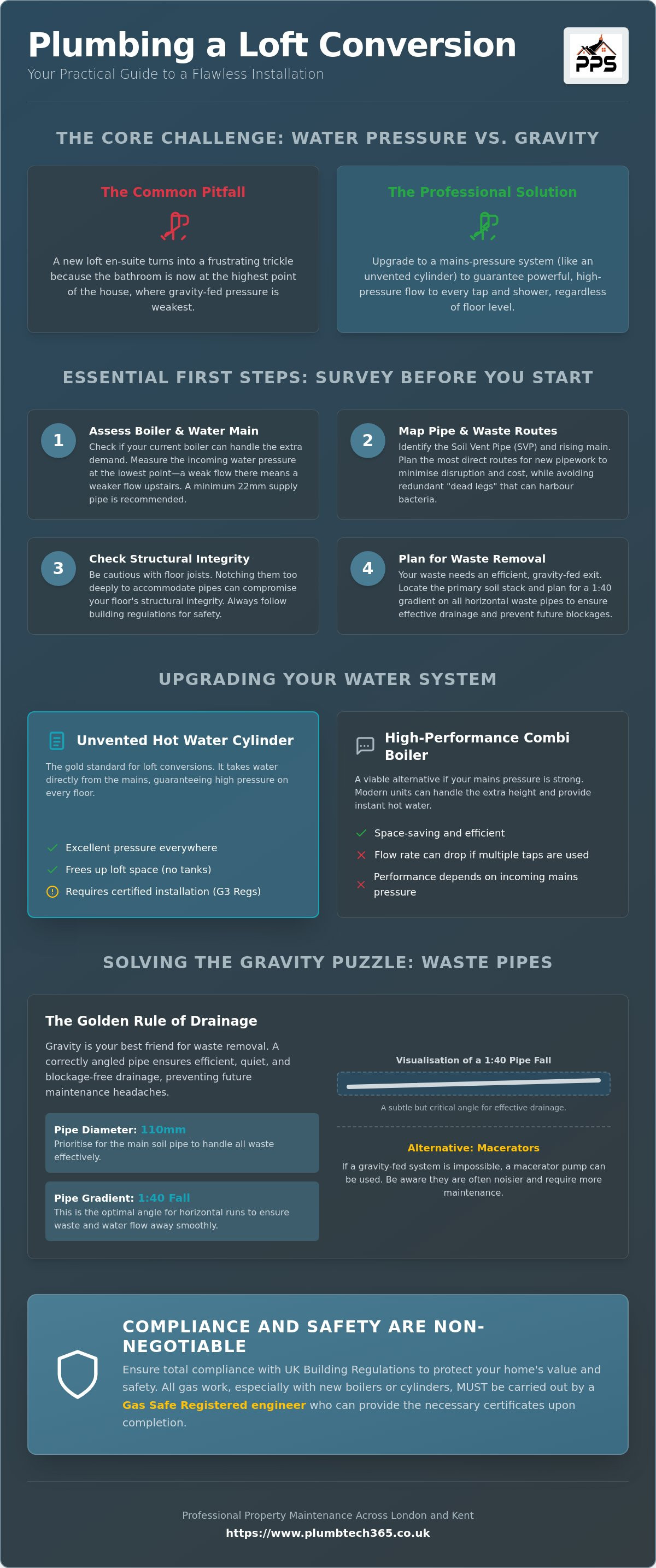 Plumbing for a loft conversion
