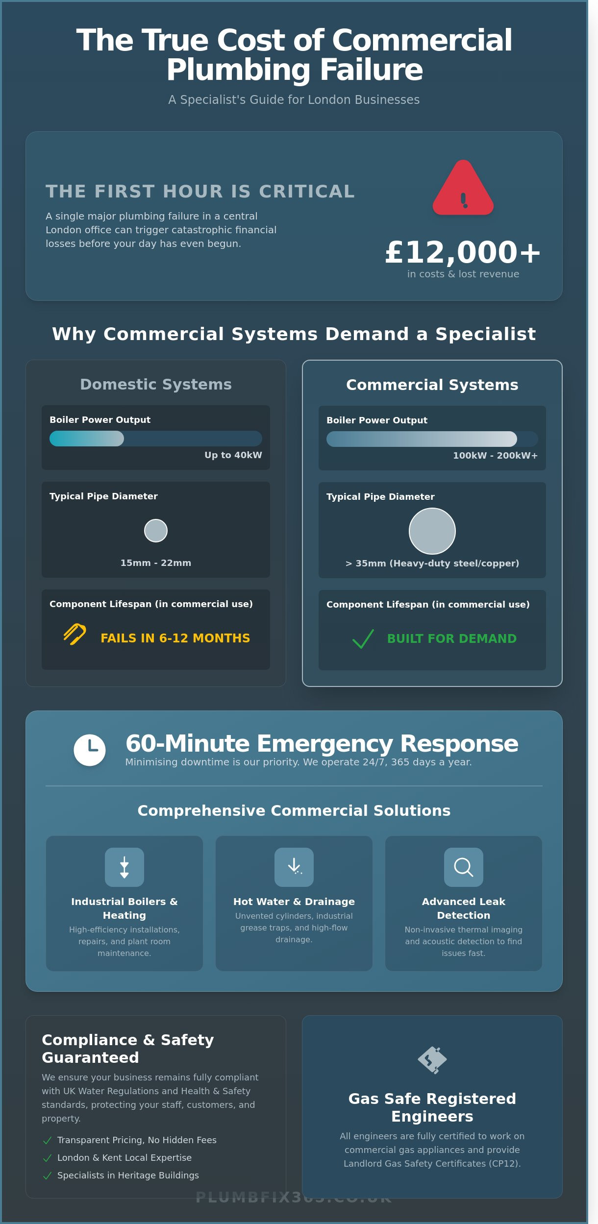 Commercial plumber London
