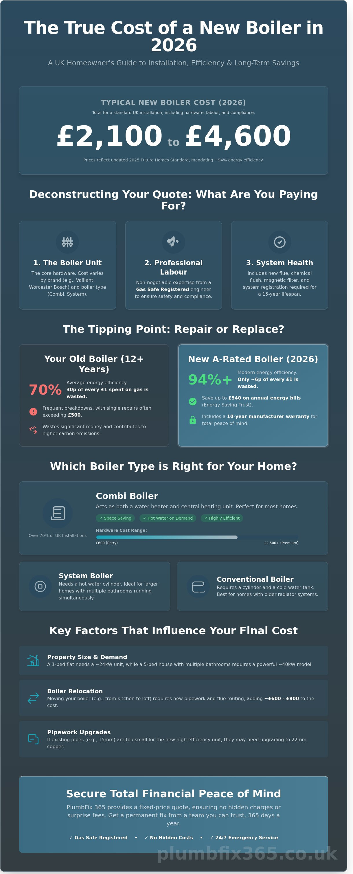 New boiler cost