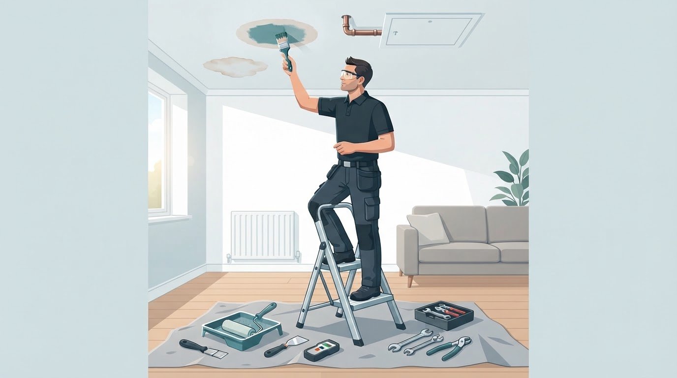 How to Cover Water Stains on a Ceiling with the Right Blocker