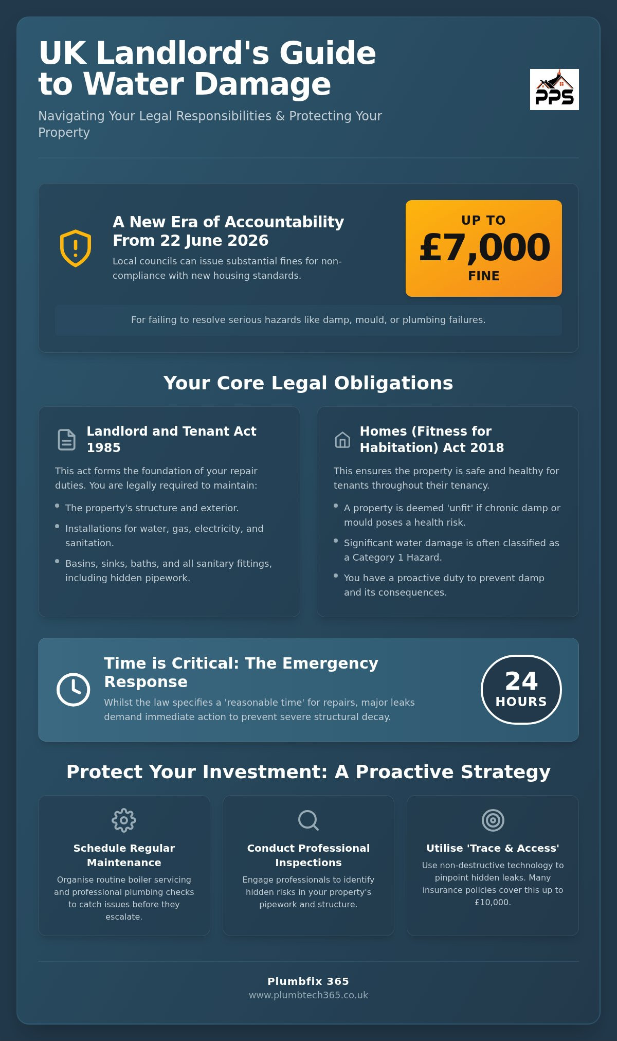 Landlord responsibilities for water damage UK