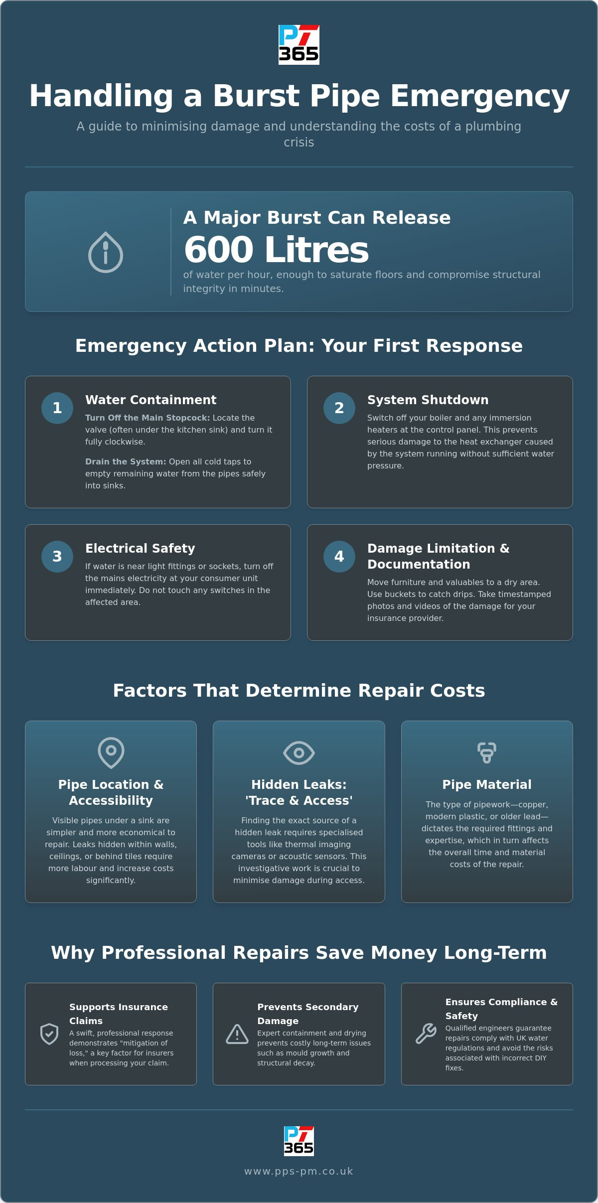 Cost of fixing a burst pipe