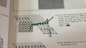 Increase Stitches on a knitting machine
