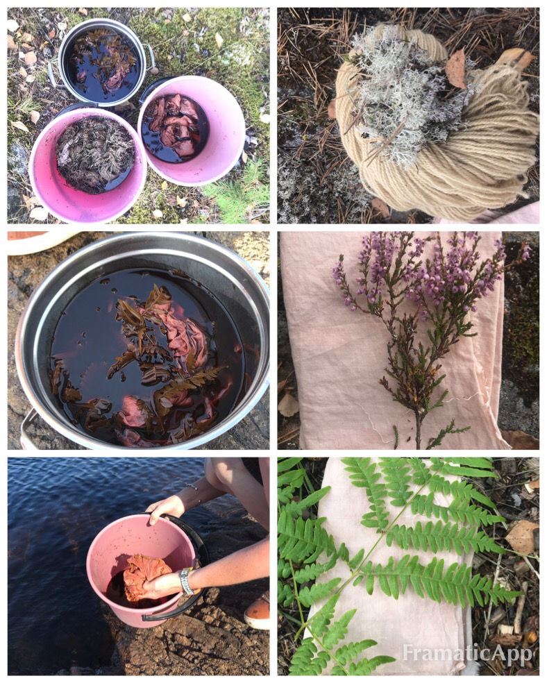 Natural fabric dyeing