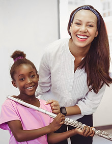 Girl with Flute Teacher