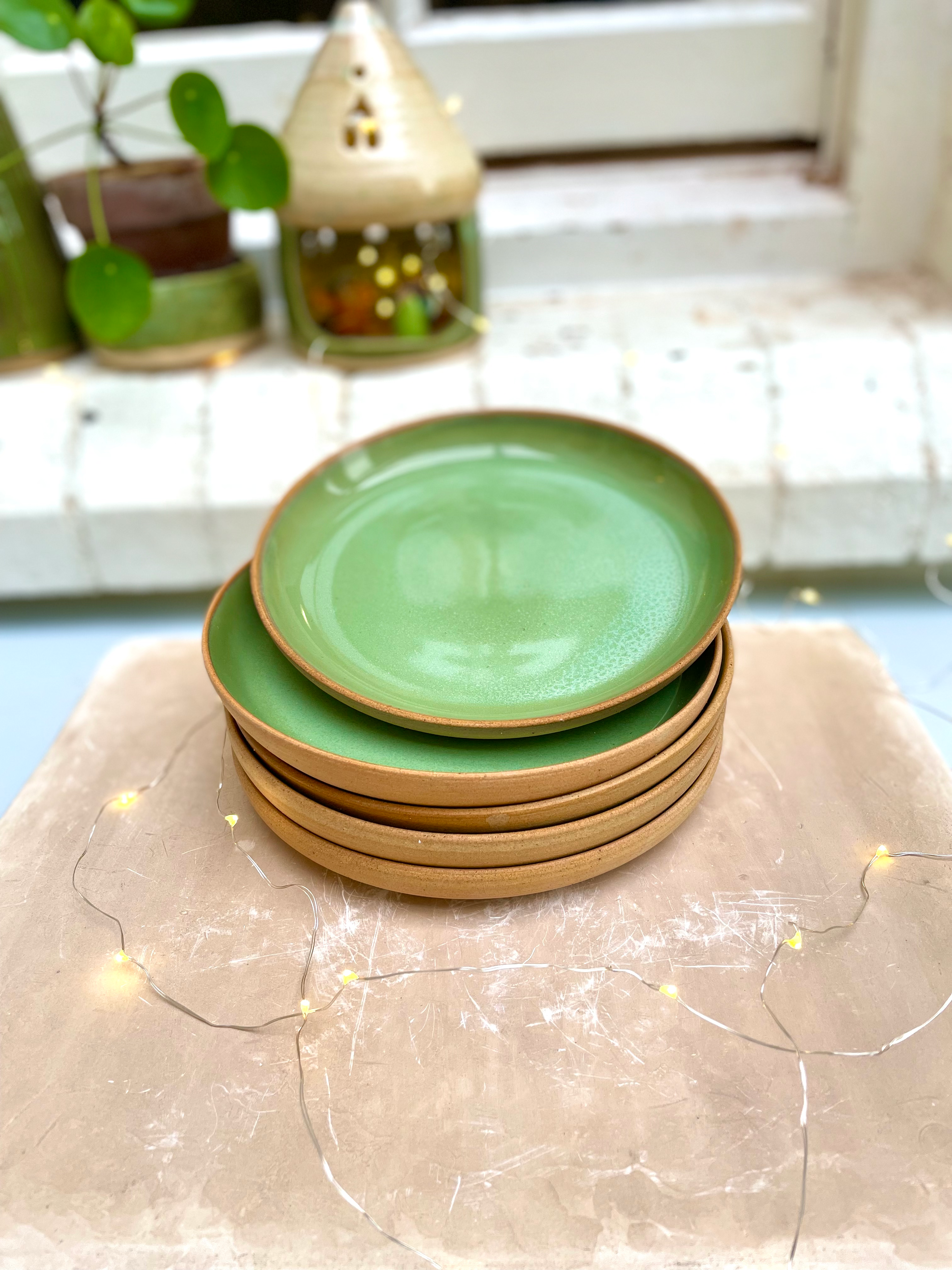 20cm side plate - green