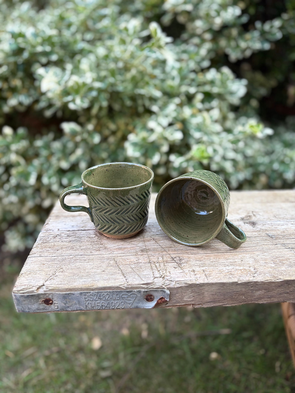 Thumbnail: 250ml mugs with carved designs in assorted colours