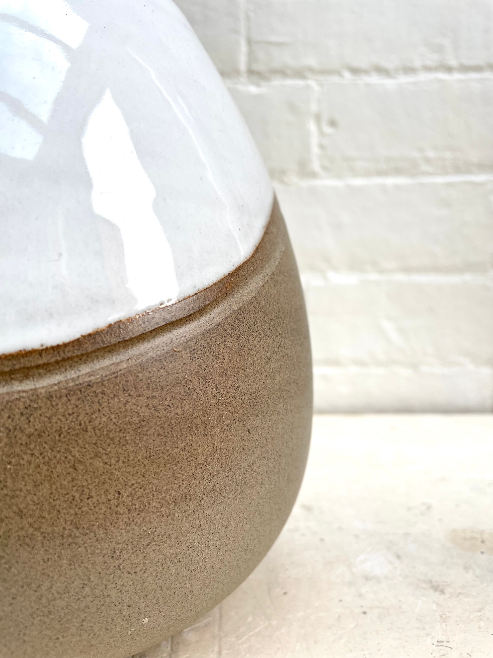 Thumbnail: Round Shaped Vase in dark grey and white, vase, gift