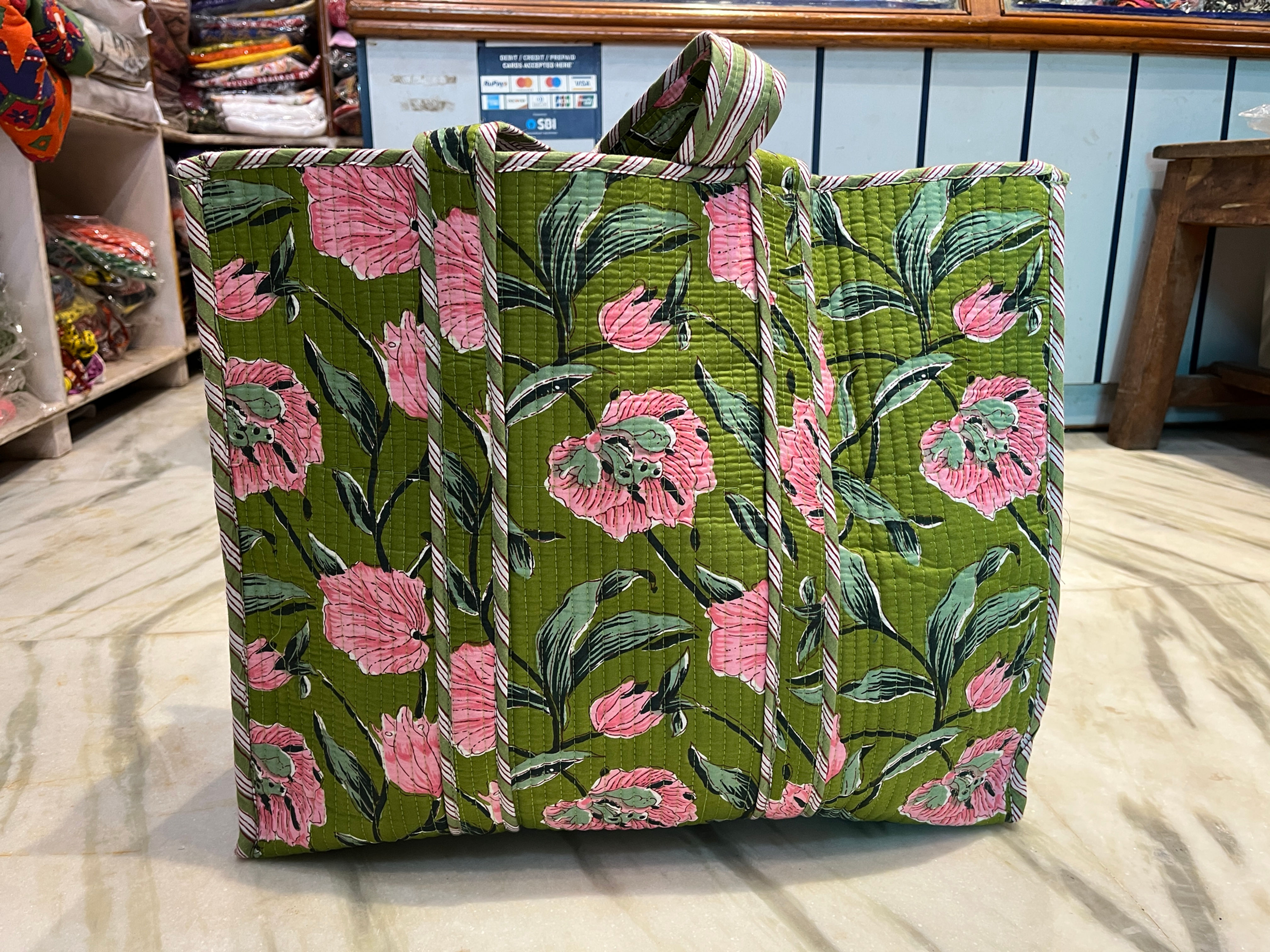 Jungle Printed Quilted Cotton Bags