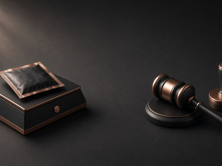 Virginia's 2 mg THC cap is not paused by an injunction — abstract milligram scale vs open gavel on dark