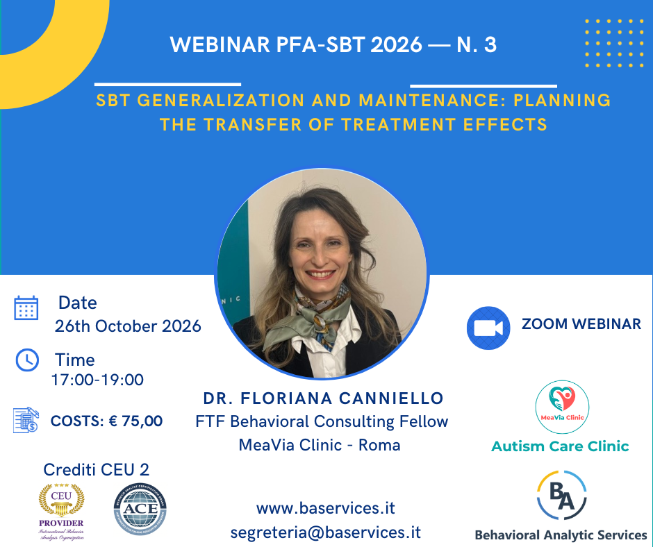 Webinar n. 3 ENGLISH VERSION: SBT Generalization and Maintenance: Planning the Transfer of Treatment Effects