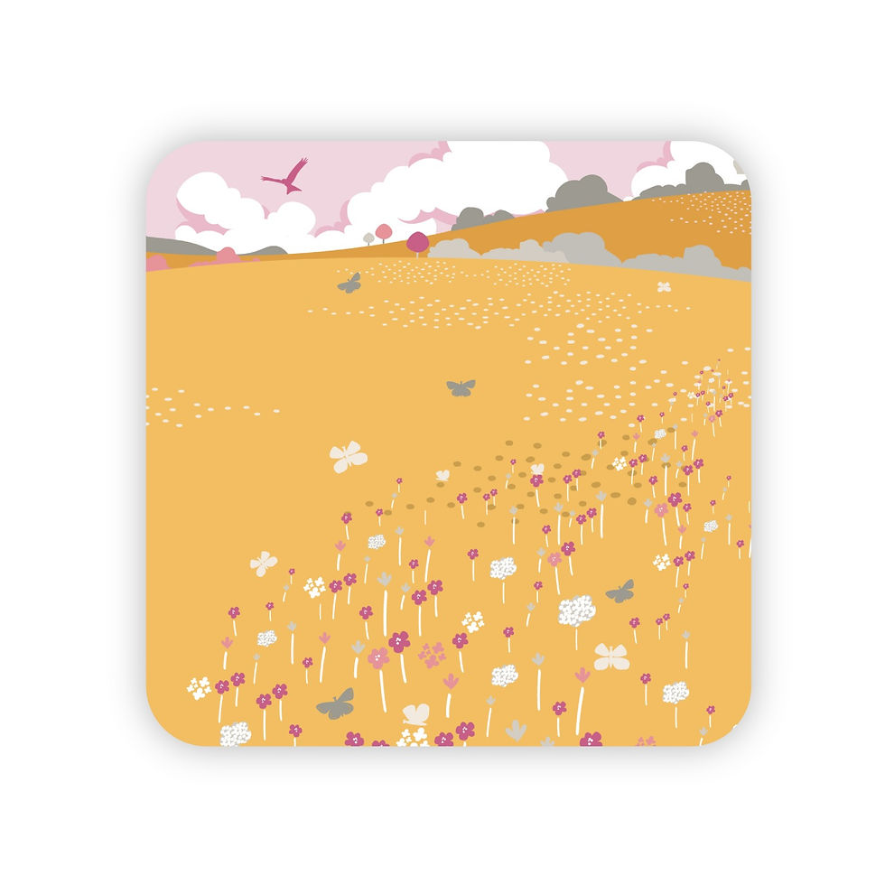Thumbnail: Single Countryside Melamine and Cork Coasters