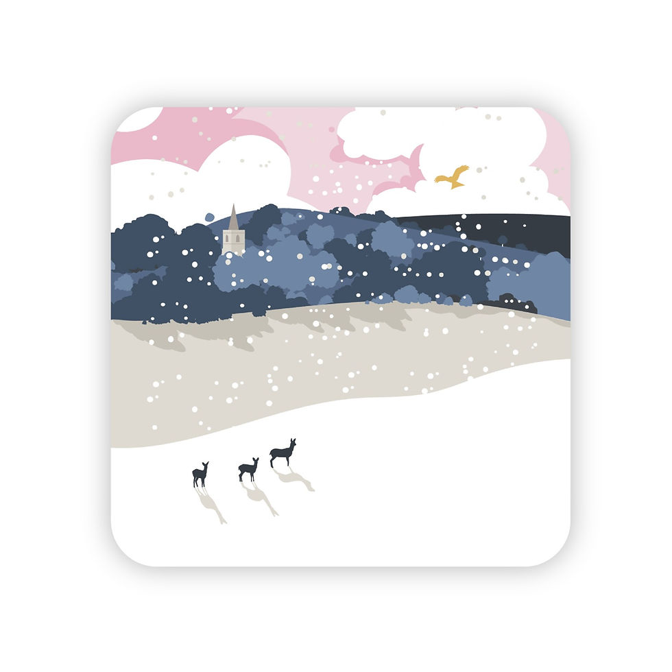 Thumbnail: Single Countryside Melamine and Cork Coasters
