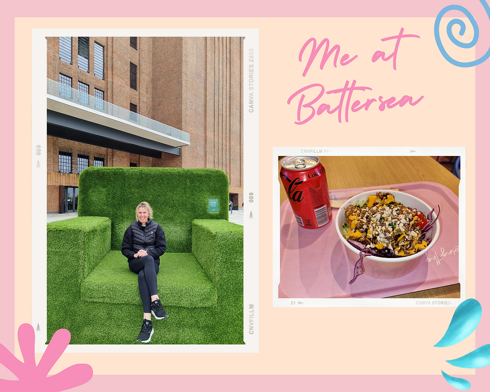 A giant chair and a delicious poke bowl lunch.