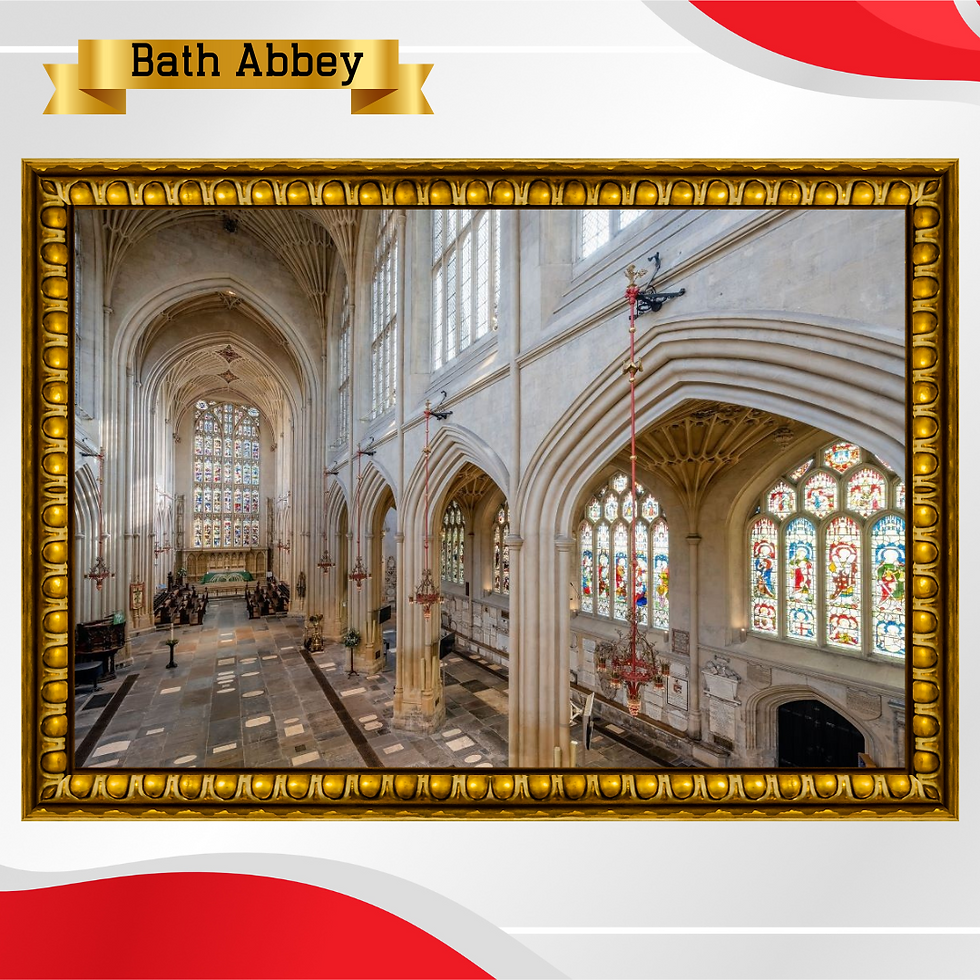Again, I don't have any surviving photos, but here's a shot of the interior, from the Abbey website.