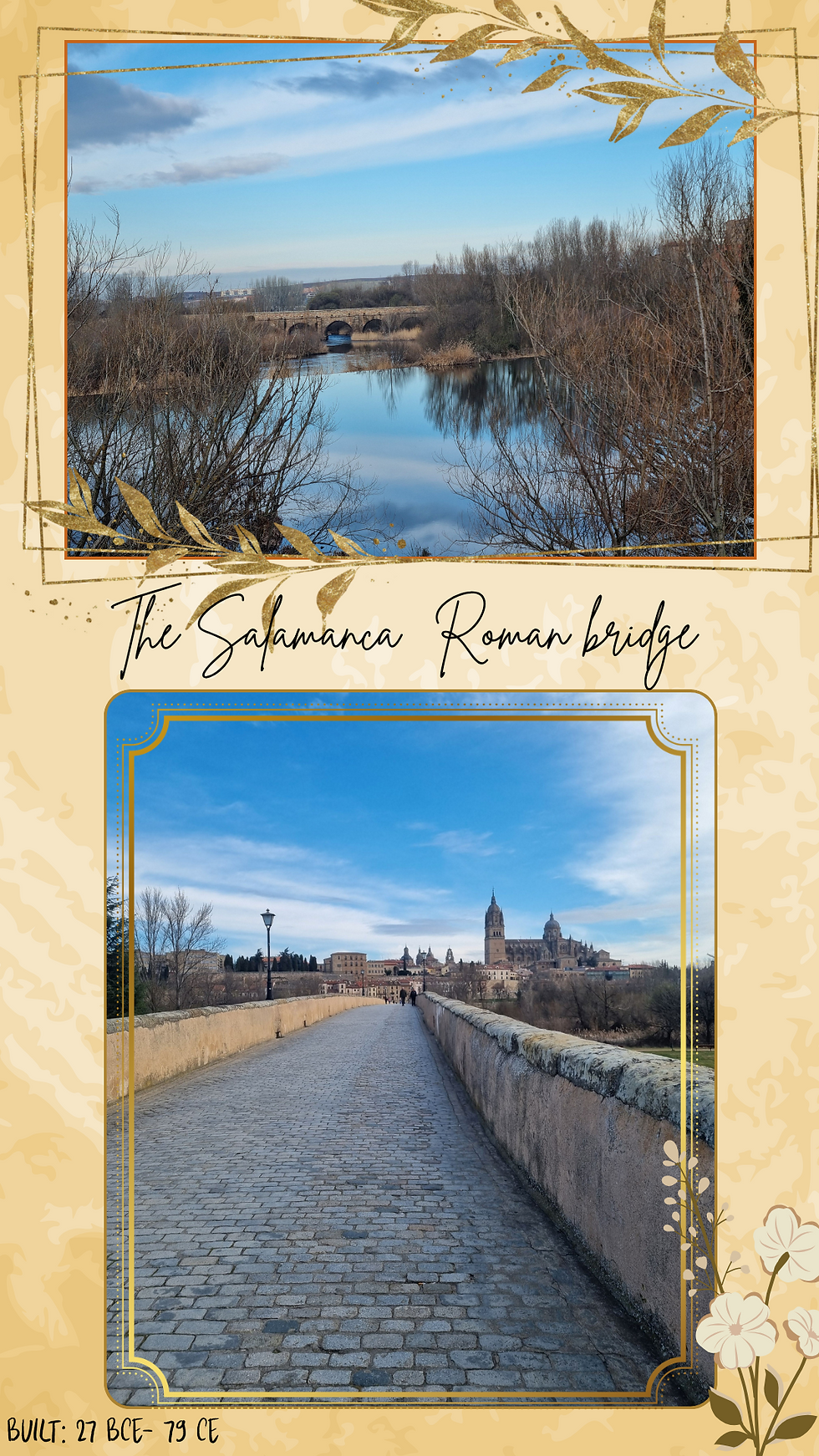 How incredible to walk across a bridge built a thousand years ago.