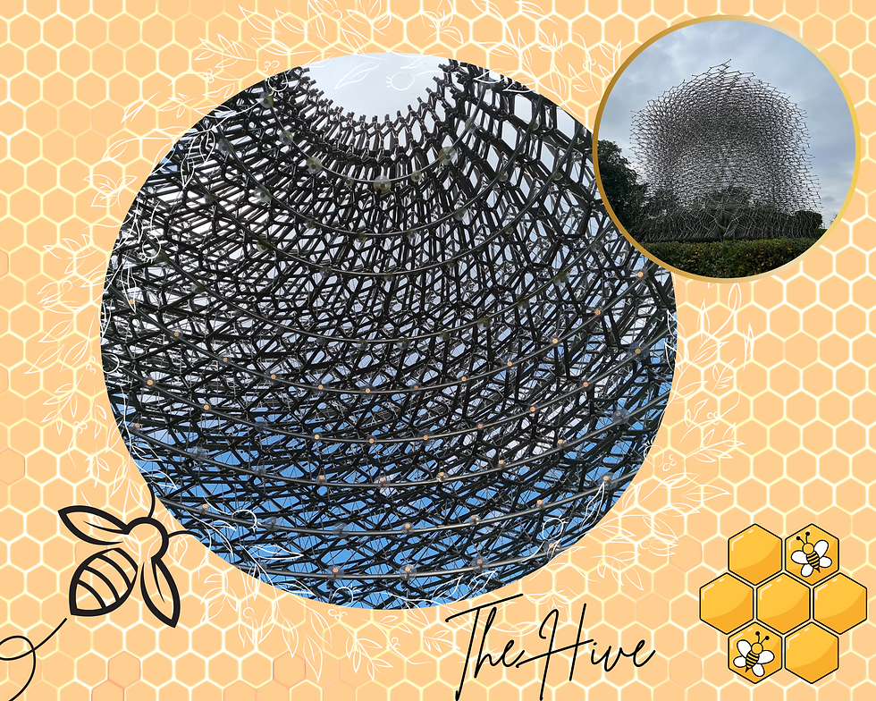 Insert photo of The Hive from a distance taken from Wikipedia.
