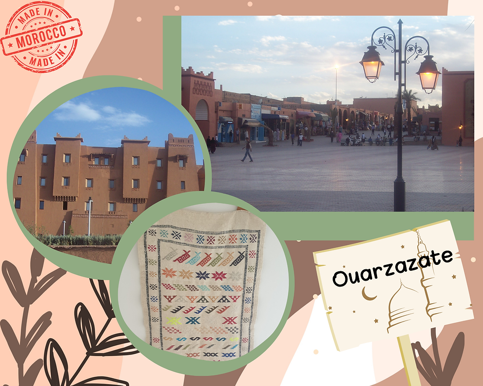 The shot on the top left is the Ibis hotel where we stayed. The rug that I bought in the town still hangs in my house.