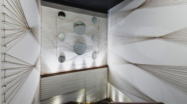 Studio Satviki Interior Design the dark roast jute string artwork