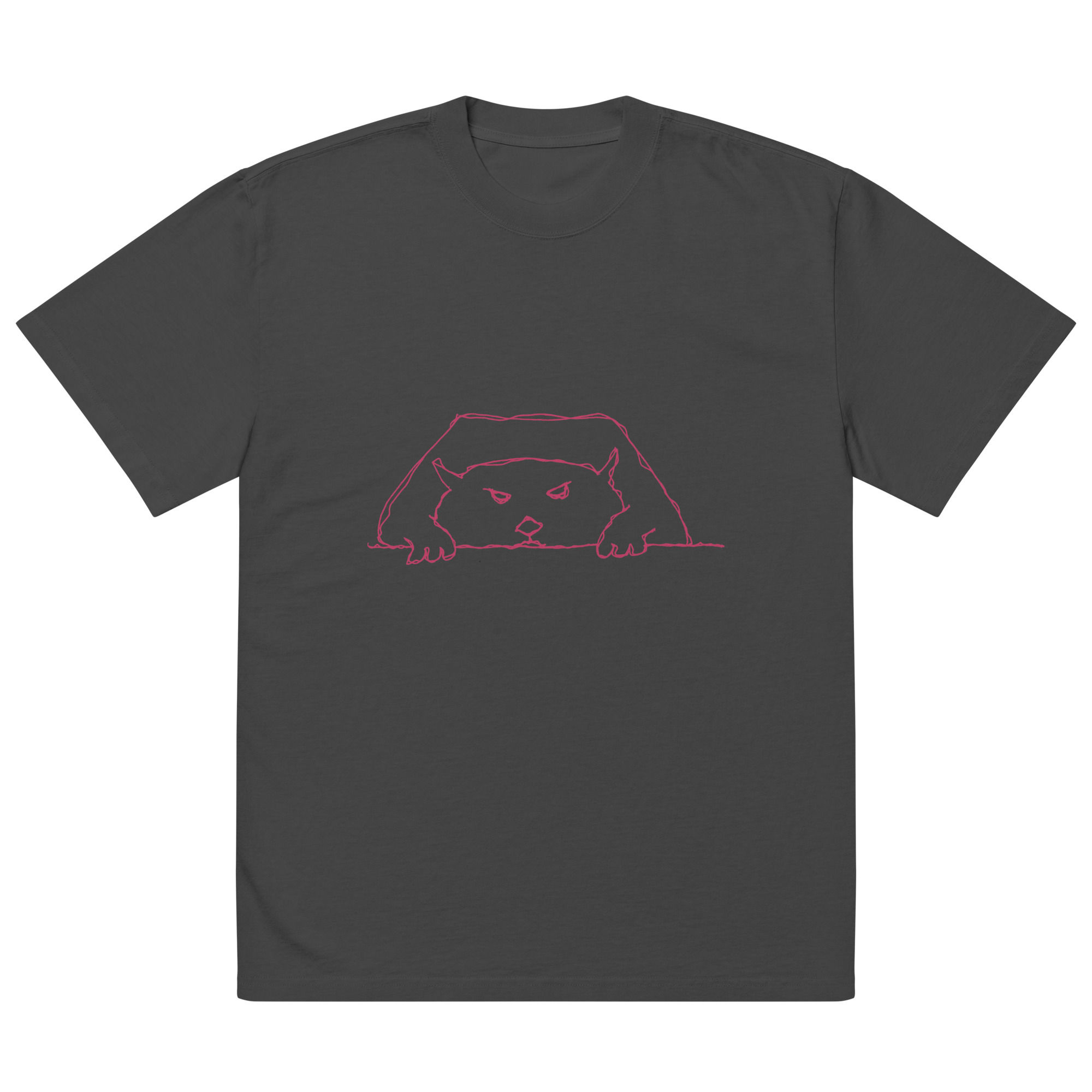 Gato Diseño Dibujo - Oversized T Shirt