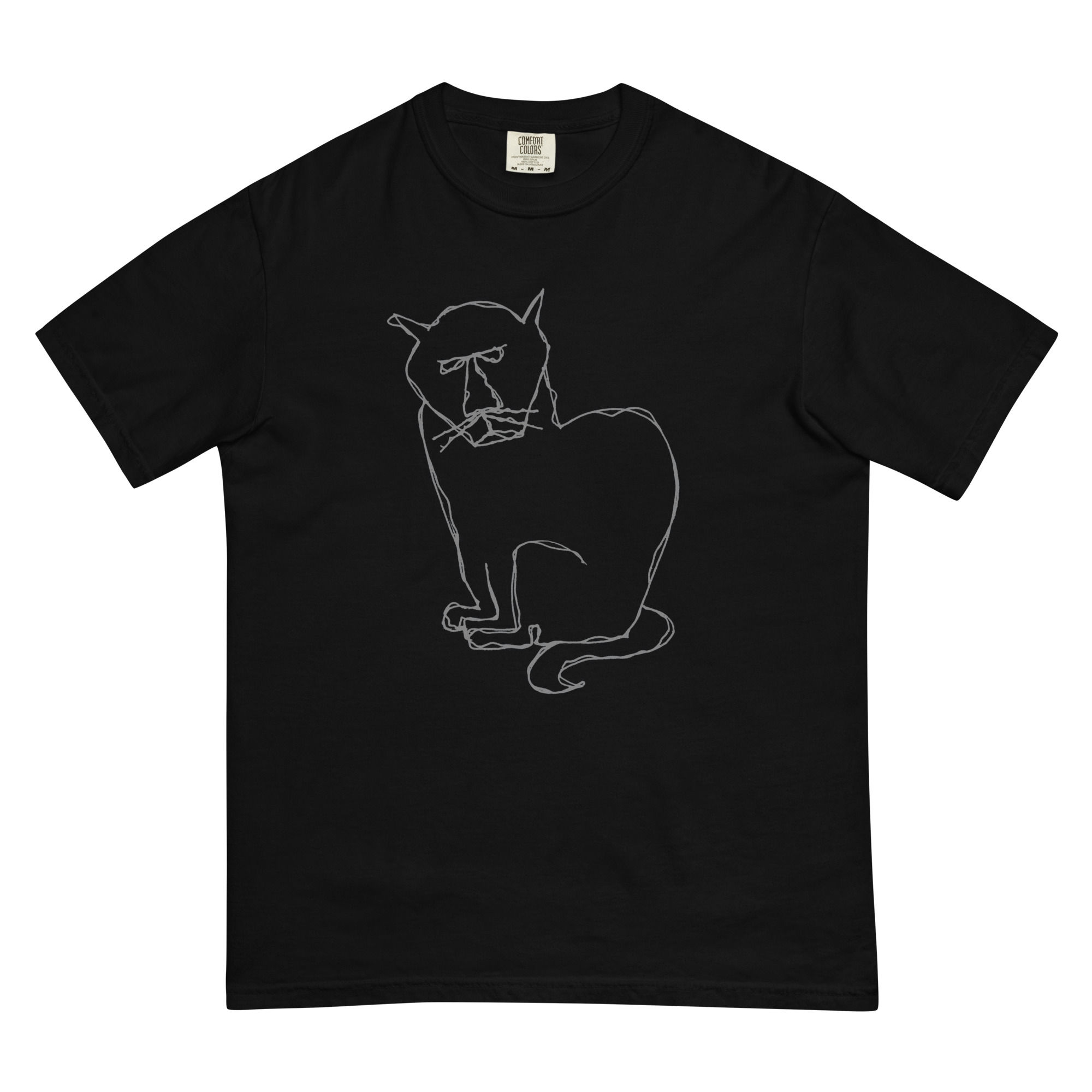 Gato Blanche Diseño Dibujo - T Shirt