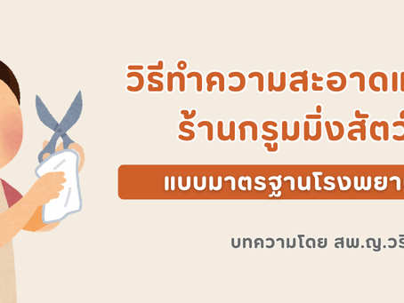 วิธีทำความสะอาดและฆ่าเชื้อร้านกรูมมิ่งสัตว์เลี้ยง แบบมาตรฐานโรงพยาบาลสัตว์