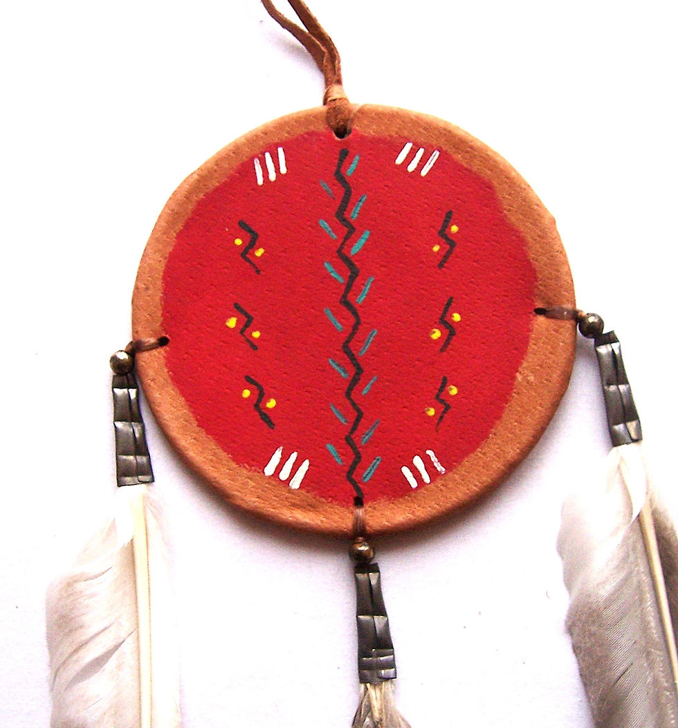 Thumbnail: Navajo 4" Painted Medicine Shield